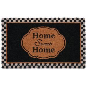 Printed Coir Mat, 18" L x 30" W, Rectangle, Sweet Home